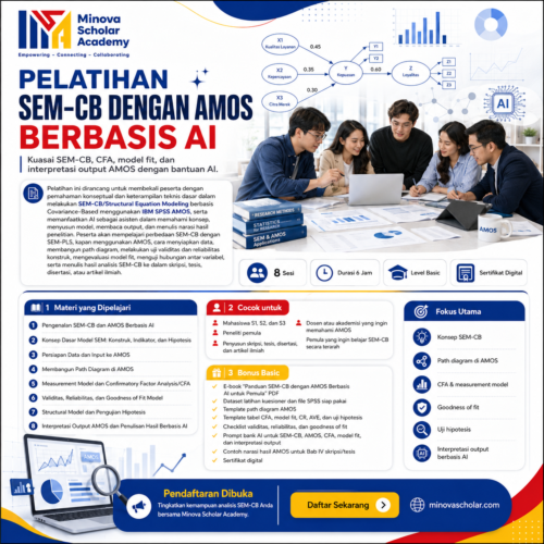 Pelatihan SEM-CB dengan AMOS Berbasis AI